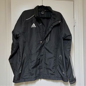 Adidas Black Windbreaker